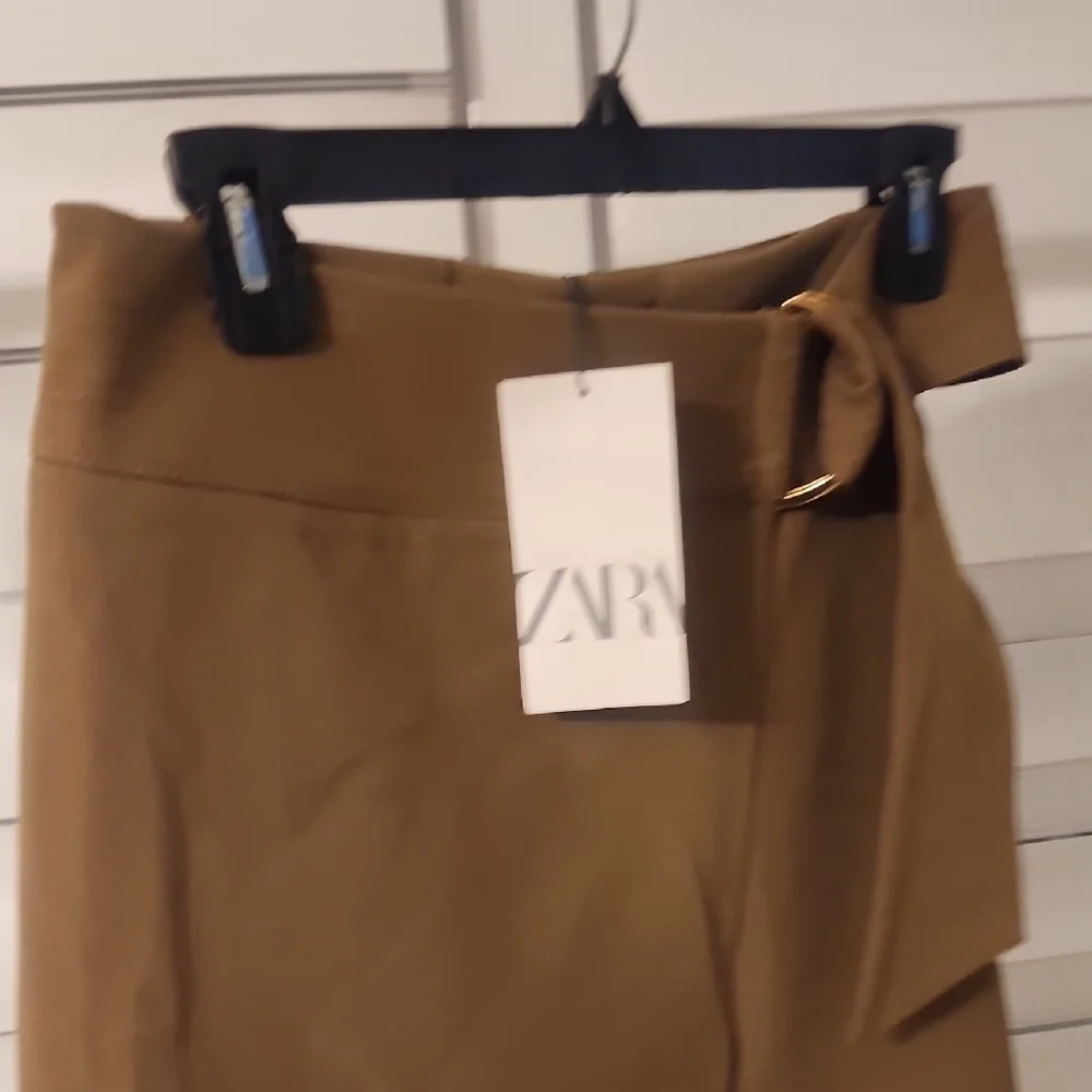 ZARA Olive Green Wrap Skirt Size XS